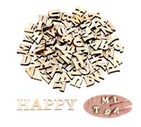 Letras de madera, 208 Piezas Mayúsculas A-Z, Letras Pequeñas 15 mm, Alfabeto de madera para DIY, Decorar Manualidades, Decoración Fiestas, Bodas, Cumpleaños