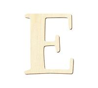 Letras de madera contrachapada de 3 mm, personalizable, tipo de letra Magnolia, madera, Großes E, 15 cm