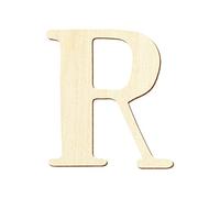 Letras de madera contrachapada de 3 mm, personalizable, tipo de letra Magnolia, madera, Großes R, 15 cm