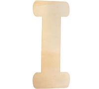 Letras de madera de 12 pulgadas de 5 mm, alfabeto grande, letras mayúsculas de madera inacabada, para niños, manualidades, guardería, plantillas de tablero de pintura, decoración del hogar (I)