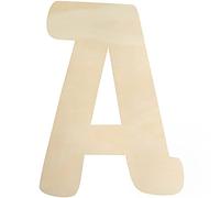 Letras de madera de 12 pulgadas de 5 mm, alfabeto grande, letras mayúsculas de madera inacabada, para niños, manualidades, guardería, plantillas de tablero de pintura, decoración del hogar (A)