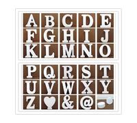 Letras de Madera Letra de madera blanca 10CM, alfabeto inglés, decoración corazón pie