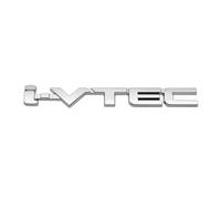 Letras de Metal Cromado 3D for Coche, Emblema de la Insignia del Maletero Trasero, Logotipo IVTEC, Pegatina I VTEC for Honda City Civic Accord Jazz CRV, Accesorios(Silver)