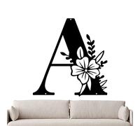 Letras de metal decoración de pared - cartel rústico del alfabeto, arte de pared letras de metal | decoración de pared decorativa, diseño de carta de metal fuerte para puerta de casa, salón, terraza