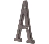 Letras de Metal para Dirección en Hierro Fundido Negro Vintage | Personalizable, Resistente Intemperie, Estilo Europeo Clásico, para Placa de Número, Puerta y Señalización