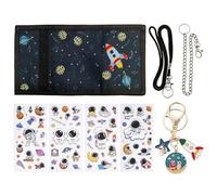 Letras De Monedas De Cohete De 1 Pieza, Cordones De 2 Partes, Federación Clave De 1 Pieza Y 4 Piezas De Calcomanías De Astronautas, Letras para Niños, Dulce Bolsillo De Cartoon De Caricatura.