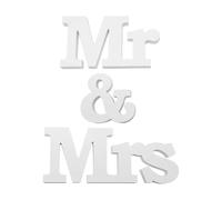 Letras de Mr & Mrs para Decoración de Bodas, Mr & Mrs Signos de Boda Decoración Firmaron una carta de madera en el último piso de la boda para recibir la dulce decoración del hogar (Type 1)