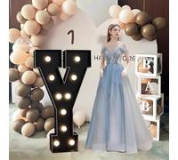 Letras de Neón Grandes for Decoración, Letras Iluminadas con Marco de Espuma Precortado, Adecuadas for Cumpleaños, Graduaciones, Aniversarios de Bodas y Decoraciones de Fiestas.(Y,100cm/40in)