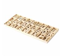 Letras de números de madera natural, letras coloridas de madera del 0 al 9, letras inglesas para la educación de la infancia, arte casero, proyecto de bricolaje (156 colores madera)