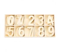 Letras de números de madera natural, letras coloridas de madera del 0 al 9, letras inglesas para la educación de la infancia, arte casero, proyecto de bricolaje (50 colores de madera)