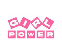 letras de poder femenino Calcomanías de pared de PVC 47.6x100.2cm Incluye kit de película de transferencia Rosa