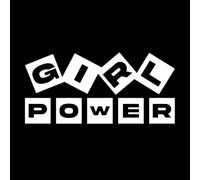 letras de poder femenino Pegatinas de pared de papel adhesivo 47.6x100.2cm Removible sin dejar pegamento Blanco