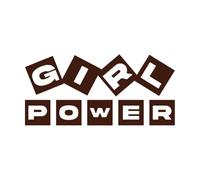 letras de poder femenino Pegatinas de pared de papel adhesivo 54.4x114.6cm Decoración de tiendas Café