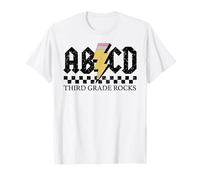 Letras de rock and roll de 3er grado ABCD alfabeto de regreso a la escuela Camiseta