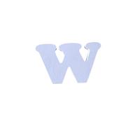 Letras decorativas 3D de la A a la Z, 0-9 y &, varios colores, para escribir nombres y palabras, bodas, nacimientos, regalos, habitación infantil (blanco, W)