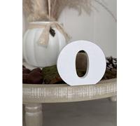 Letras decorativas 3D de la A a la Z, 0-9 y &, varios colores, para escribir nombres y palabras, bodas, nacimientos, regalos, habitación infantil (blanco, O)