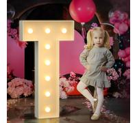 Letras del alfabeto LED brillantes multiescena de 3.3 pies, fácil de montar, luces de marquesina, perfectas para propuestas, baby shower, Halloween, Navidad, hogar, habitación, habitación, fiesta