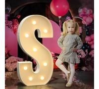 Letras del alfabeto LED brillantes multiescena de 3.3 pies, fácil de montar, luces de marquesina, perfectas para propuestas, baby shower, Halloween, Navidad, hogar, habitación, habitación, fiesta, S