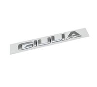 Letras Emblema Adhesivos para Alfa Romeo Giulia 2016 2017 2018 2019 2020 2021,Insignia Letras Logo Maletero Trasero Repuesto Logo Guardabarros ABS Decoración Stying Accesorios Coche,Silver
