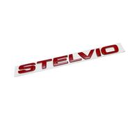 Letras Emblema Adhesivos para Alfa Romeo Stelvio 2022 2023 2024 2025,Insignia Letras Logo Maletero Trasero Repuesto Logo Guardabarros ABS Decoración Stying Accesorios Coche,Red