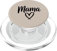 Letras estéticas Simples para mamá, Color Beige PopSockets PopGrip para MagSafe