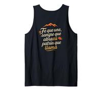 Letras "Fe que Une, Sangre que Abraza, Patria que LLama" Camiseta sin Mangas