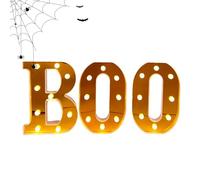 Letras Iluminadas | 3 Piezas Letrero Boo Luces LED de Letras Halloween | Lámpara LED Letrero Impermeable con un Brillo Cálido para Decoración de Interior Hogar Dormitorio Sala de Chimenea Fiestas y