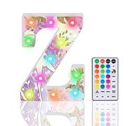 Letras iluminadas, luces LED con purpurina, 18 colores que cambian de color, letrero del alfabeto de diamantes con control remoto, para niñas, regalos de cumpleaños, bar, boda, fiesta, Navidad, San