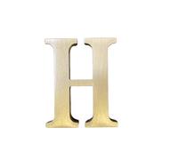 Letras inglesas autoadhesivas de latón macizo de 1.77 pulgadas de altura, 4.5 cm, adhesivo de pared, números de buzón de correo dorado, números de dirección de casa, nombre de estudio, combinación de