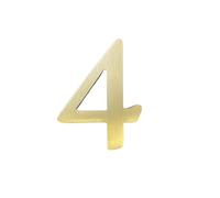 Letras inglesas autoadhesivas de latón macizo de 1.77 pulgadas de altura, 4.5 cm, adhesivo de pared, números de buzón dorados, números de dirección de casa, nombre de estudio, combinación de bricolaje