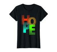 Letras Inspiradoras de Esperanza, Elegante diseño Minimalista, Jesús Camiseta gráfica económica, Mujer, Negro, XS