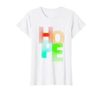 Letras Inspiradoras de Esperanza, Elegante diseño Minimalista, Jesús Camiseta gráfica económica, Mujer, Blanco, S