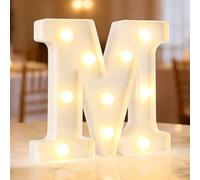 Letras LED Alfabeto, Letra luminosa LED con blanco cálido y frío, LE-D Letras Iluminación Letras Luces Nocturnas Decoración (M)