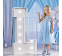 Letras LED de 4 pies con luz L, lámpara de marquesina del alfabeto brillante combinable con luz blanca fría para cumpleaños, graduación, boda, propuesta de compromiso, fiesta, decoración de telón de