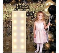 Letras LED For Marquesina, Decoraciones For Fiestas De Cumpleaños, Crea Palabras Y Temas, Luz De Mosaico Nocturna De 1 M For Bodas Y Cumpleaños, De Bajo Consumo(I,100cm/3.3ft)