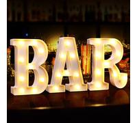 Letras luces, iluminación de letras LED, letras luminosas de 16 cm, alfabeto de letras ledes, luces nocturnas iluminadas, decoración del alfabeto, lámpara para cumpleaños, fiestas, bodas, vacaciones