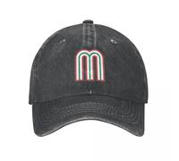 Letras M mexicanas de Moda Vaqueras lavadas Gorras de béisbol para Hombres, Actividades Casuales de negación, Gorras Ajustables, Gorras de Hip Hop para Mujeres