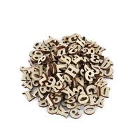 Letras madera decorativas 400 piezas con números y abecedario A-Z tamaño pequeño color natural para manualidades escolares, decoración de tarjetas y proyectos creativos