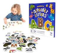 Letras Magneticas Niños, 78 Letras Imantadas Niños, Imanes Nevera Niños,Imanes del Alfabeto Educativos, Aprendizaje en MayúSculas Y MinúSculas para 3+ Niños