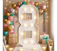 Letras marquesina 70/100/120cm, letras grandes iluminadas Cásate conmigo Evento boda Despedida soltera 18 1er 16 Fiesta cumpleaños Aniversario baby shower, decoración fiesta(Number 8,120cm(4FT))