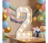 Letras marquesina, números iluminados 70/100/120cm for decoración 1er 18 16 cumpleaños, letrero letras LED grande for baby shower, decoración graduación, fiesta bodas(Number 2,120cm(4FT))