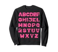 Letras mayúsculas de la A a la Z del alfabeto de dinosaurios aprender ABC para niñas y Sudadera