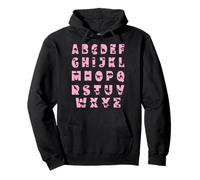 Letras mayúsculas de la A a la Z del alfabeto de dinosaurios para aprender ABC para niñas Sudadera con Capucha
