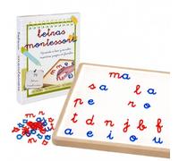 Letras Montessori Minúsculas - Alfabeto Escolar Completo para Niños, Juego Educativo para Aprender a Leer y Escribir, Abecedario 3-6 Años, Actividades de Lectoescritura (TRASLUCIDA PEQUEÑA)