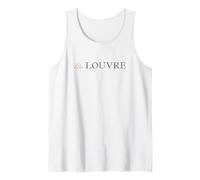 Letras Negras envejecidas horizontales de la pirámide del Museo de Arte del Louvre Camiseta sin Mangas