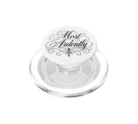 Letras Negras ornamentadas de Jane Austen más ardently PopSockets PopGrip para MagSafe