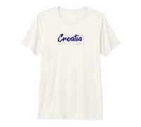 Letras Palabra Croacia con Lindo Azul Fuente Camiseta Premium