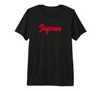 Letras Palabra Japón en Hermosa Fuente Roja Camiseta Premium