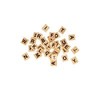 Letras Scrabble de madera - ARTEMIO - 100 piezas - Beige - Mixto - Durable