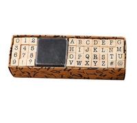Letras, Sello de Goma de Madera de 40 piezas, Juego de Letras y Números del Alfabeto, Conjunto de Tinta Artesanía para la Fabricación de Tarjetas, Planificado